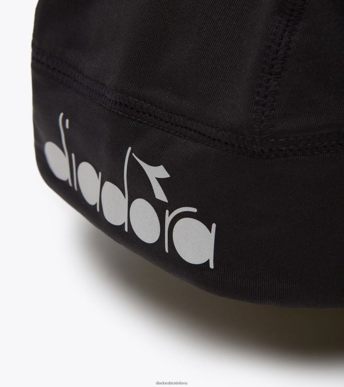 Reflexné logo zimnej čiapky TL0HT487 pirátska čierna 1 muži Diadora príslušenstvo