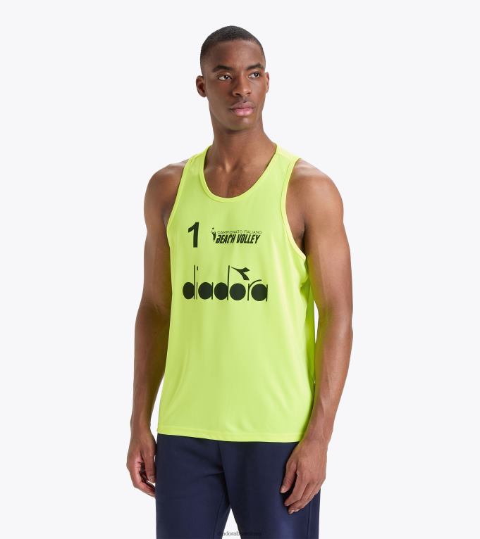 canotte gara uomo 1 camp taliansky 23 TL0HT429 fluo žltá dd muži Diadora odev