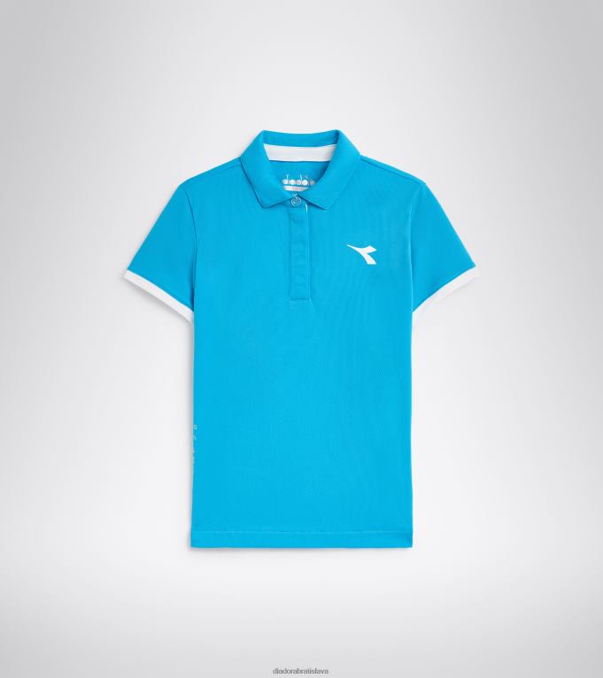 g ihrisko na pólo TL0HT935 kráľovská fluo dievčatá Diadora odev