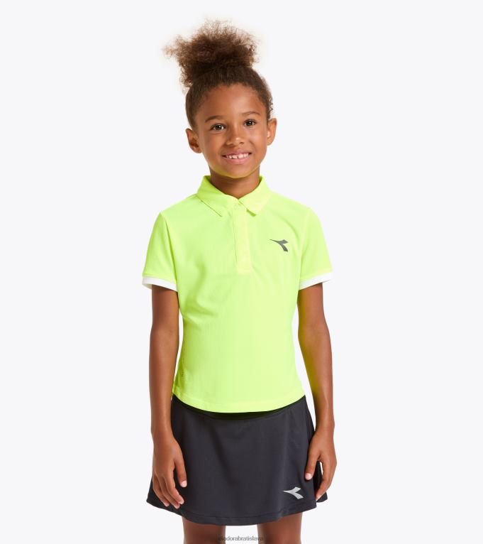 g ihrisko na pólo TL0HT936 fluo žltá dd dievčatá Diadora odev