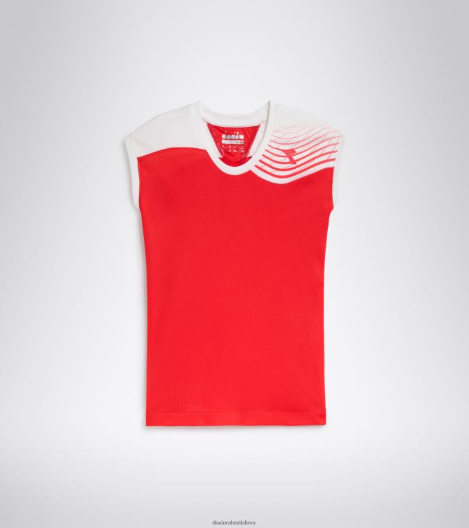 g t-shirt court TL0HT951 paradajková červená dievčatá Diadora odev
