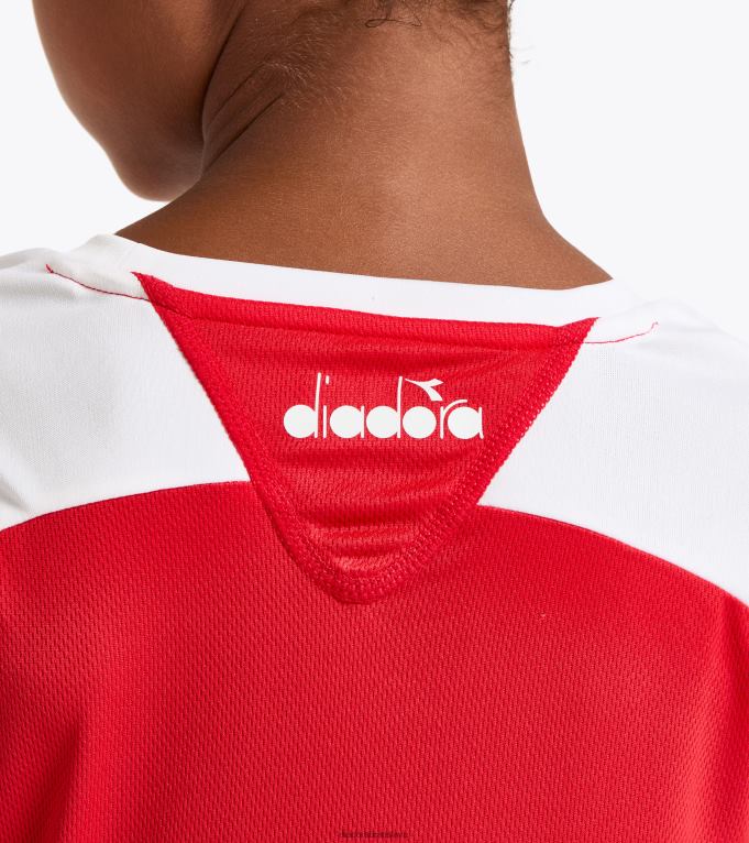 g t-shirt court TL0HT951 paradajková červená dievčatá Diadora odev