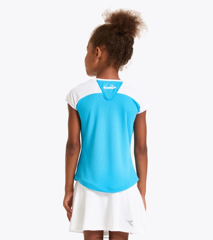 g t-shirt court TL0HT954 kráľovská fluo dievčatá Diadora odev