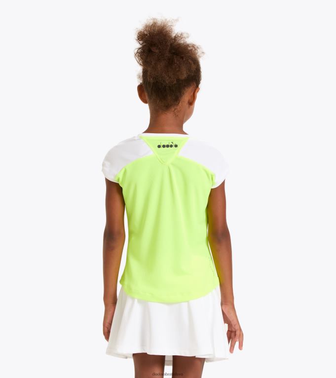 g t-shirt court TL0HT955 fluo žltá dd dievčatá Diadora odev