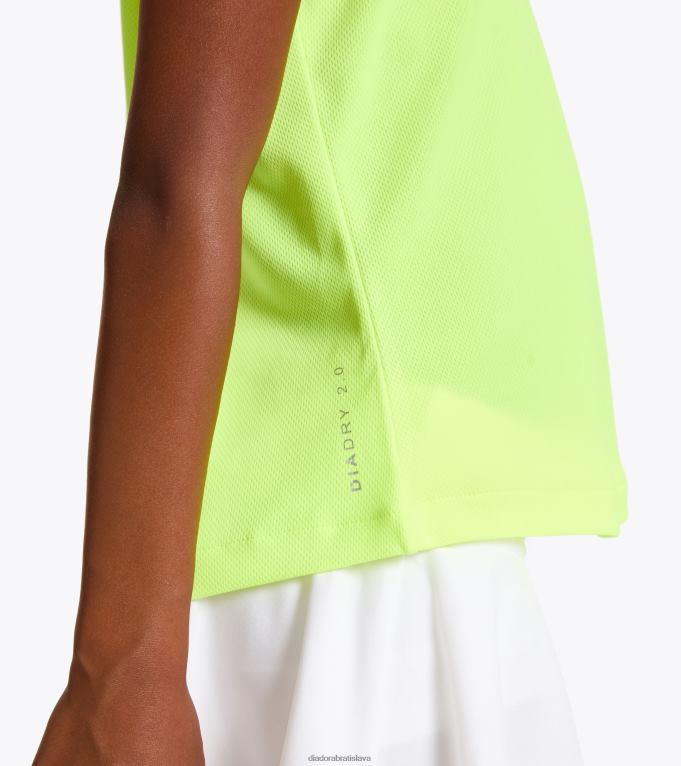 g t-shirt court TL0HT955 fluo žltá dd dievčatá Diadora odev