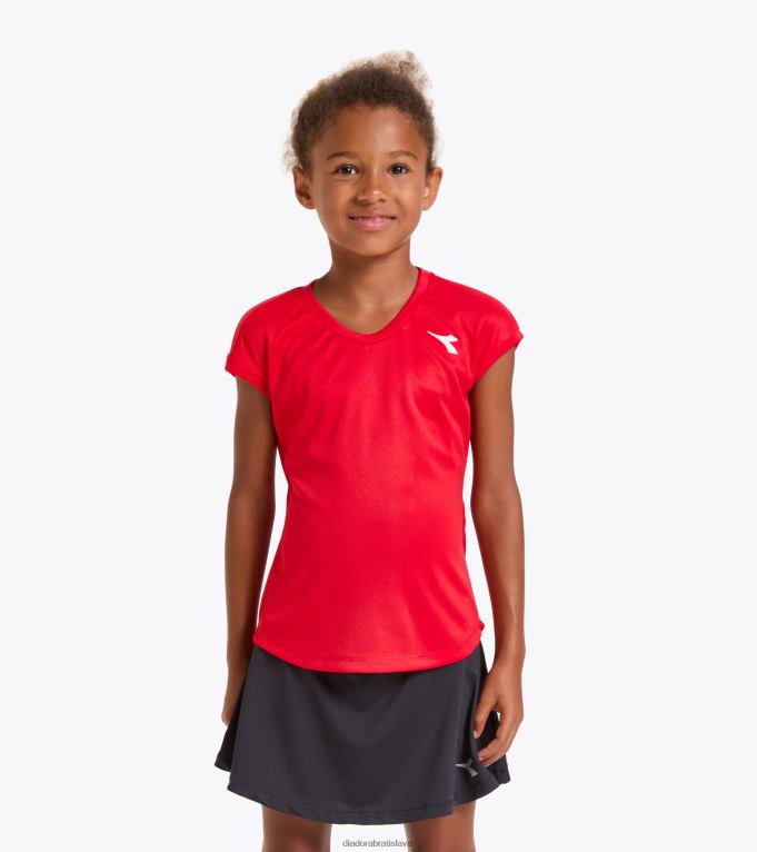 g t-shirt team TL0HT974 paradajková červená dievčatá Diadora odev