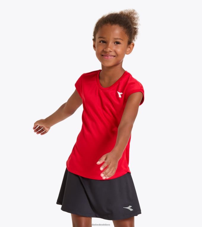 g t-shirt team TL0HT974 paradajková červená dievčatá Diadora odev