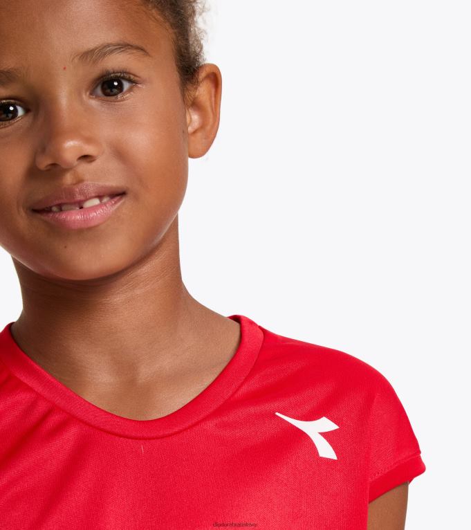 g t-shirt team TL0HT974 paradajková červená dievčatá Diadora odev
