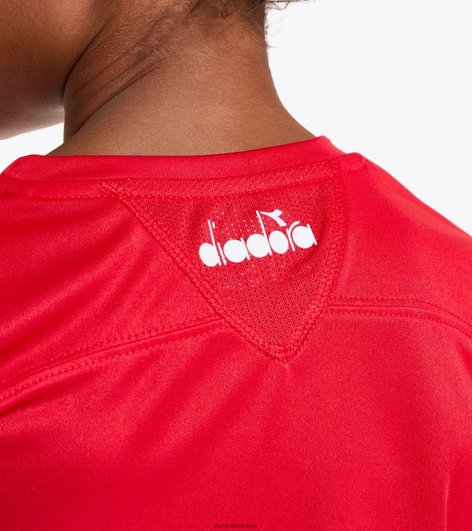 g t-shirt team TL0HT974 paradajková červená dievčatá Diadora odev