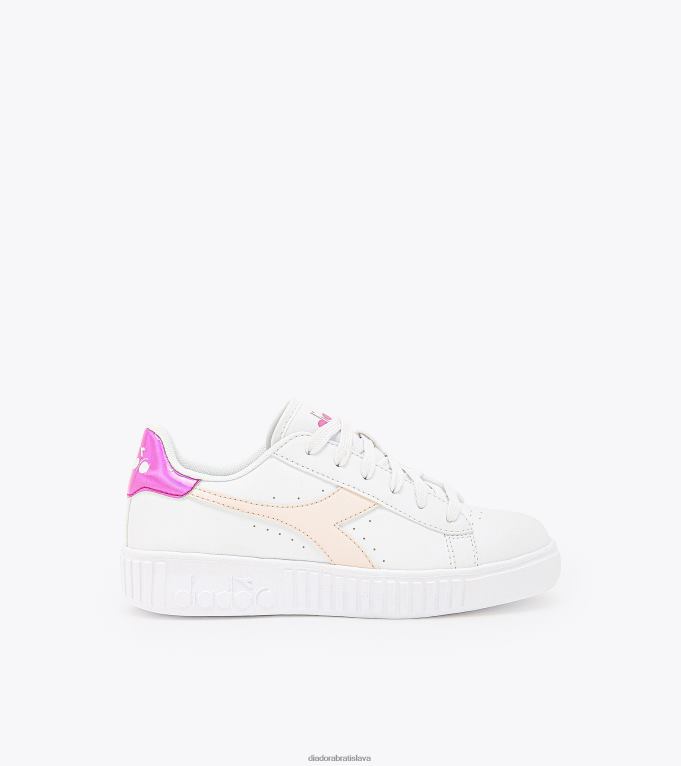 hra krok gs TL0HT805 biela/robinia fialová deti Diadora topánky