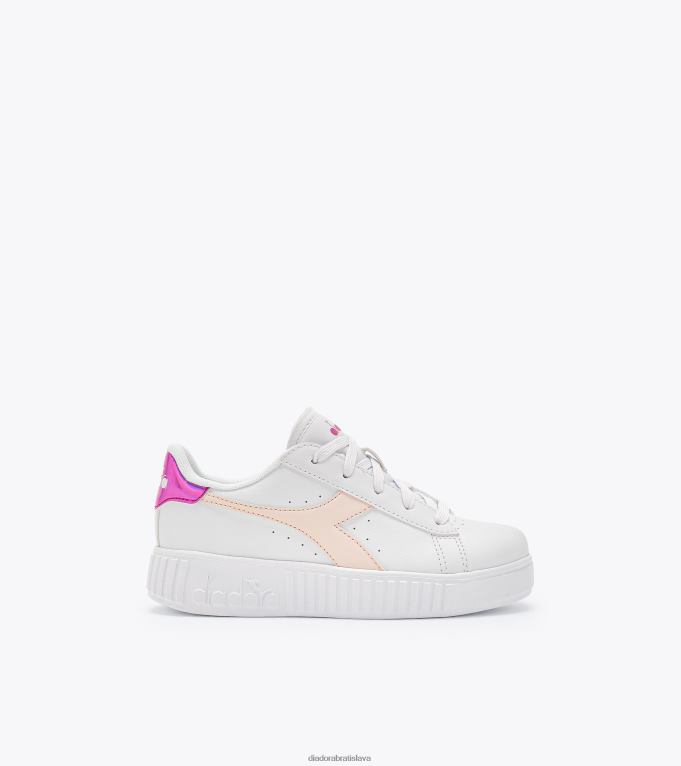 hra krok ps TL0HT807 biela/robinia fialová deti Diadora topánky