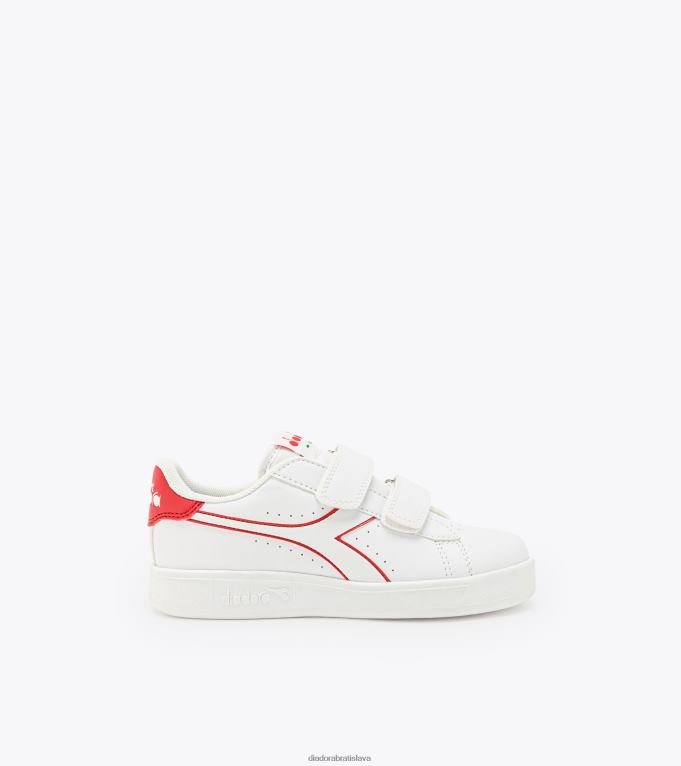 hra p ps TL0HT884 biela/horkosladká červená deti Diadora topánky