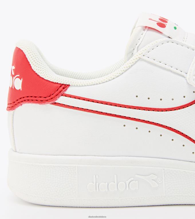 hra p ps TL0HT884 biela/horkosladká červená deti Diadora topánky