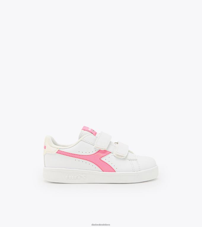 hra p ps TL0HT888 biely/ružový karafiát deti Diadora topánky