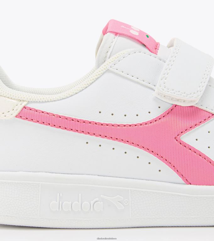 hra p ps TL0HT888 biely/ružový karafiát deti Diadora topánky