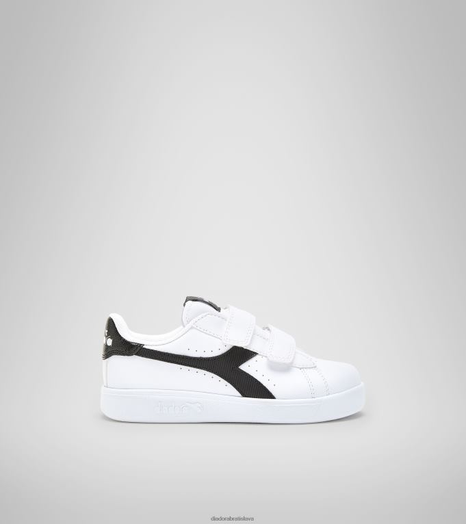 hra p ps TL0HT889 biely čierny deti Diadora topánky