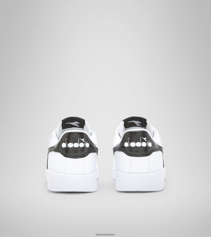 hra p ps TL0HT889 biely čierny deti Diadora topánky