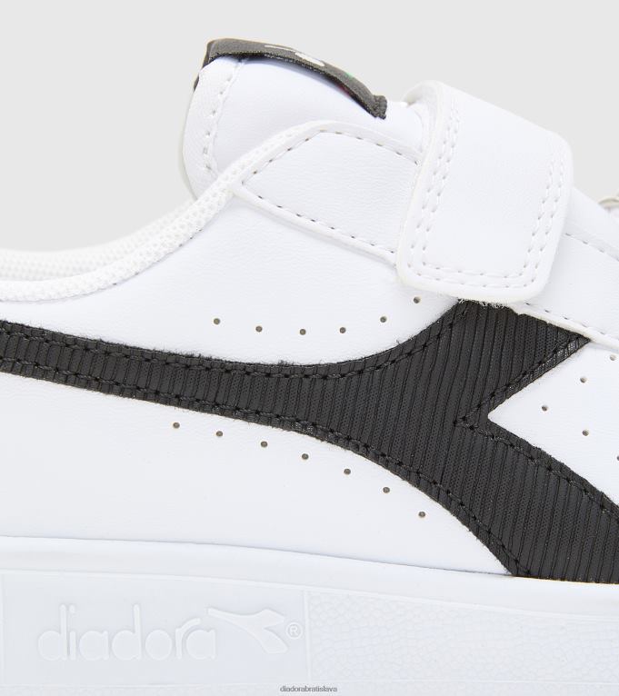 hra p ps TL0HT889 biely čierny deti Diadora topánky
