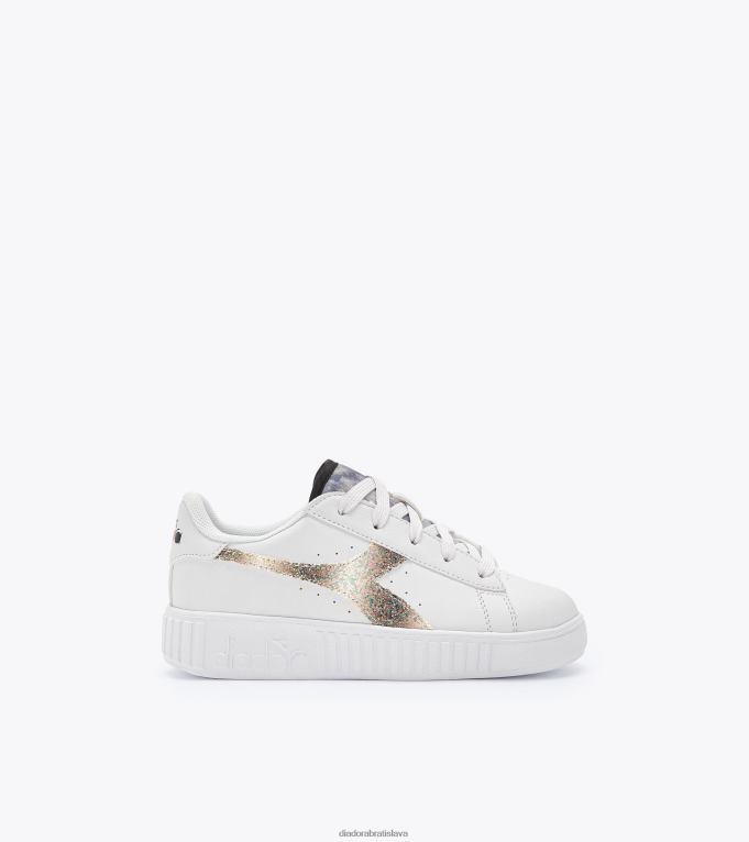 hra step glow ps TL0HT818 biely čierny deti Diadora topánky