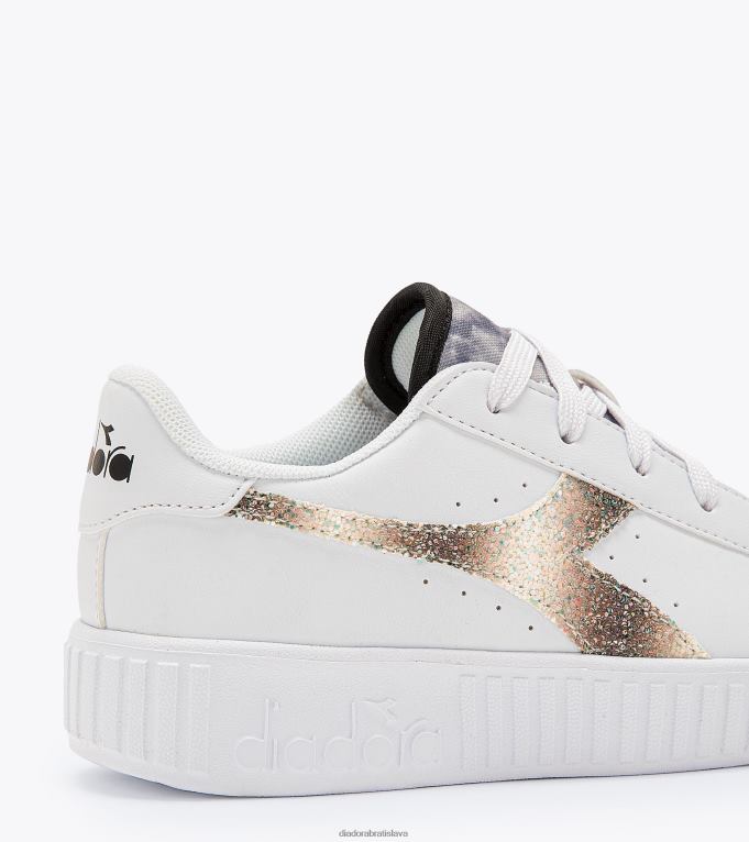 hra step glow ps TL0HT818 biely čierny deti Diadora topánky