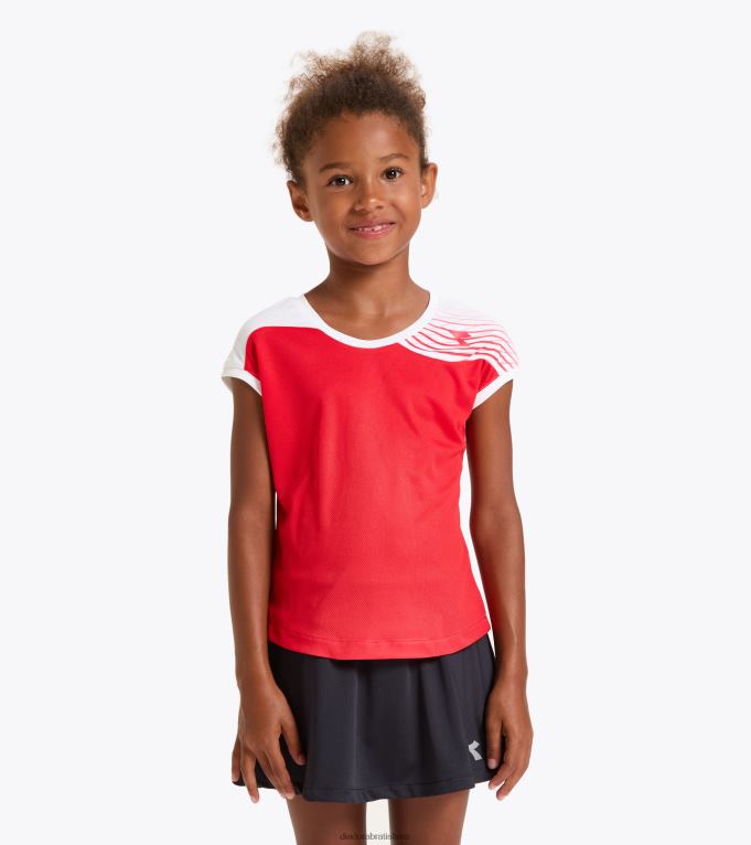 g. t-shirt court TL0HT951 paradajková červená dievčatá Diadora odev