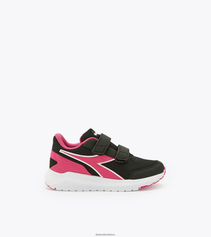sokol 3 ml v TL0HT865 rebríček čierny/ružový deti Diadora topánky