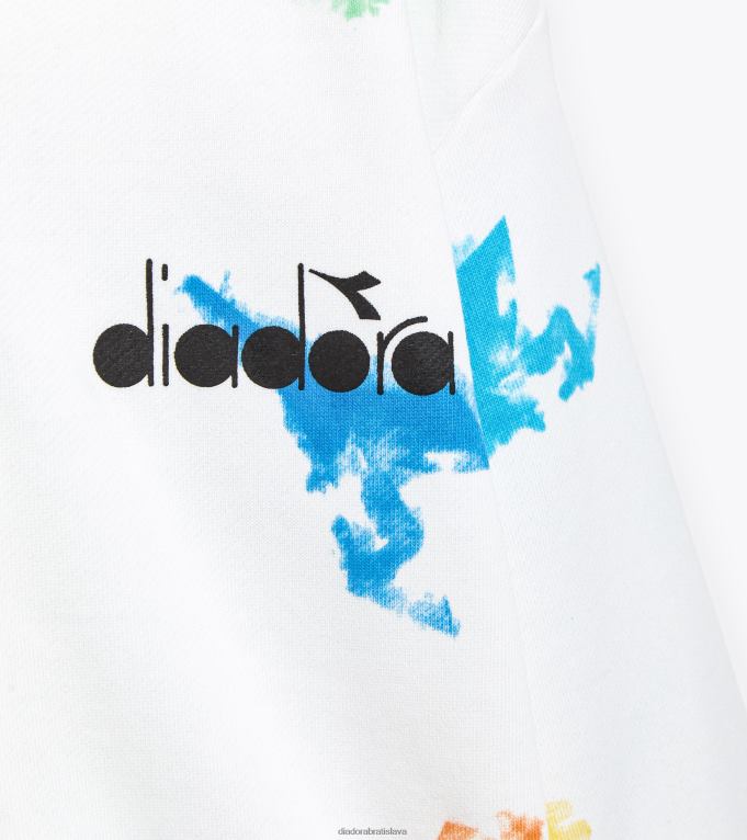 jbhoodie fz vodová farba TL0HT753 papyrus biely chlapci Diadora odev