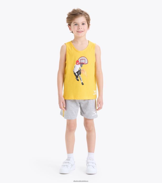 jbset sl šport umenie TL0HT939 žiarivá žltá chlapci Diadora odev