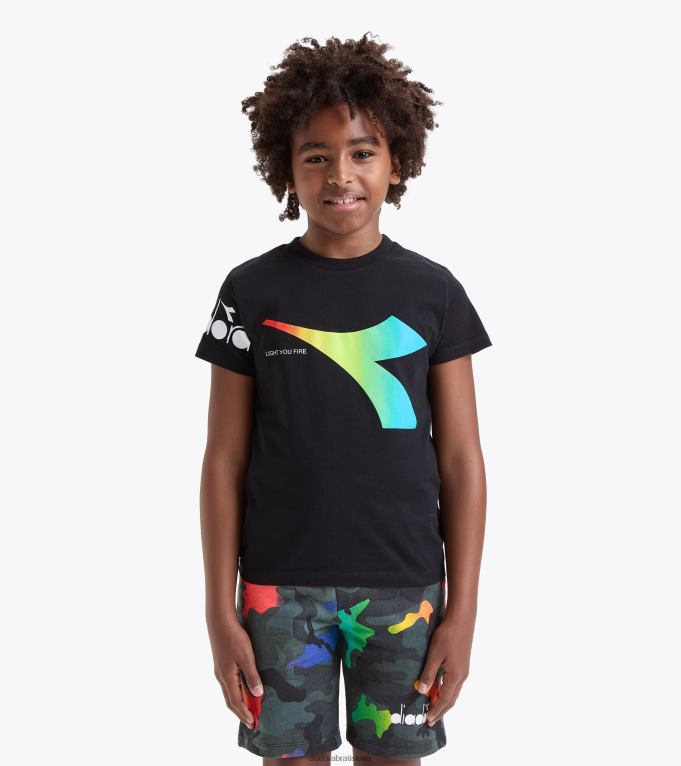 jbt-shirt ss fregio water color TL0HT879 čierna chlapci Diadora odev