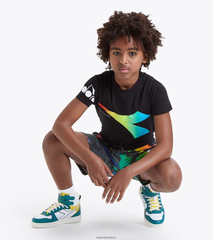 jbt-shirt ss fregio water color TL0HT879 čierna chlapci Diadora odev
