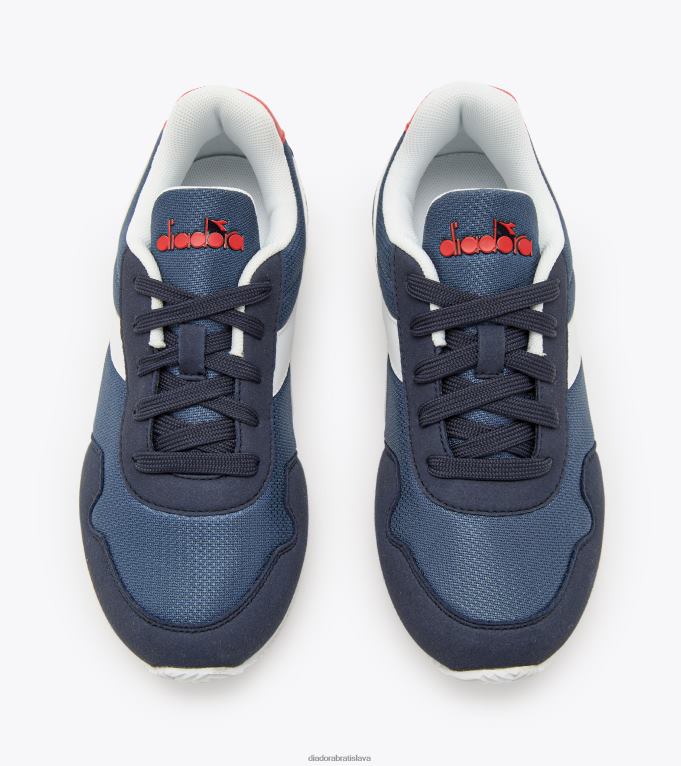 jednoduchý beh gs TL0HT826 práporčík modrý deti Diadora topánky