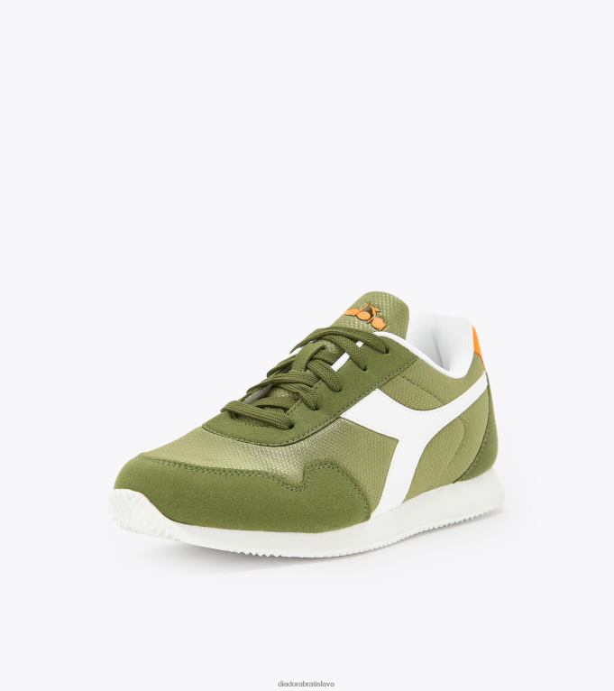 jednoduchý beh gs TL0HT828 zelená huba deti Diadora topánky