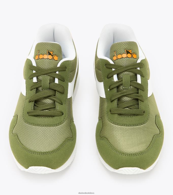 jednoduchý beh gs TL0HT828 zelená huba deti Diadora topánky
