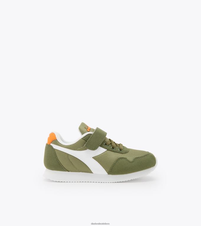 jednoduchý beh ps TL0HT860 zelená huba deti Diadora topánky