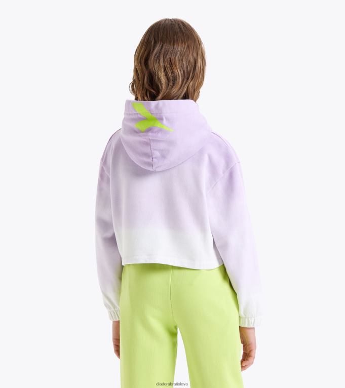 jghoodie crop tie farbivo TL0HT756 ružová svetlo lila dievčatá Diadora odev