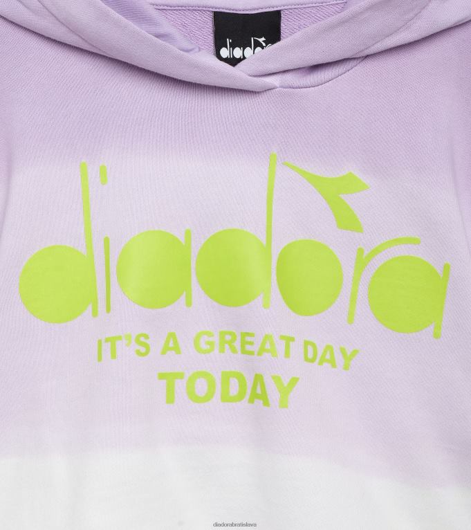 jghoodie crop tie farbivo TL0HT756 ružová svetlo lila dievčatá Diadora odev