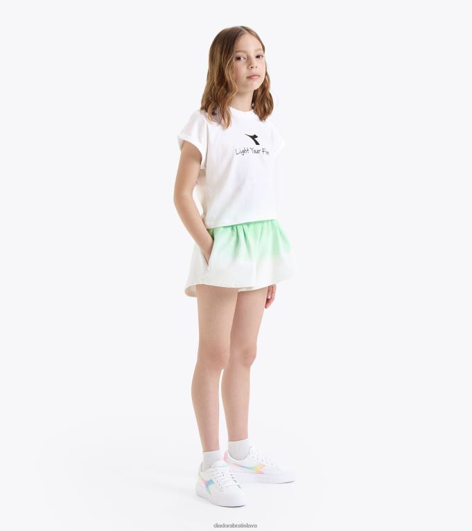 jgt-shirt crop logo pastel TL0HT893 papyrus biely dievčatá Diadora odev