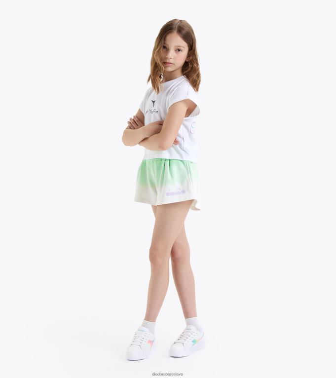 jgt-shirt crop logo pastel TL0HT893 papyrus biely dievčatá Diadora odev