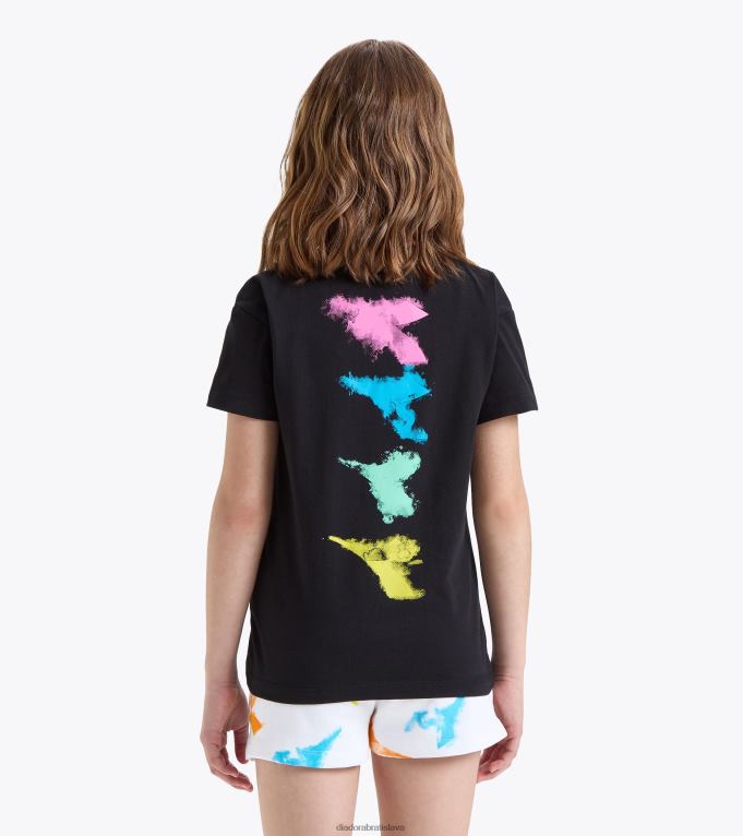 jgt-shirt ss vodová farba TL0HT850 čierna dievčatá Diadora odev