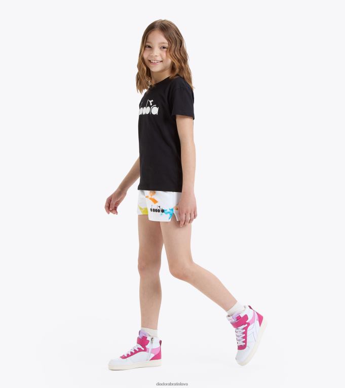 jgt-shirt ss vodová farba TL0HT850 čierna dievčatá Diadora odev