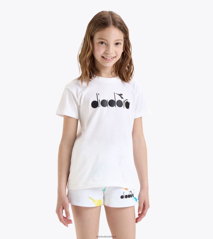 jgt-shirt ss vodová farba TL0HT851 papyrus biely dievčatá Diadora odev