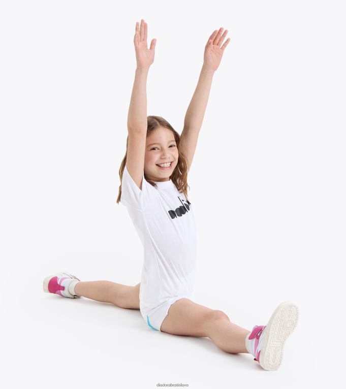 jgt-shirt ss vodová farba TL0HT851 papyrus biely dievčatá Diadora odev