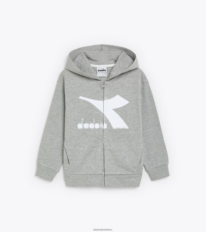 juhoodie fz TL0HT887 svetlo stredne šedá melanž dievčatá Diadora odev