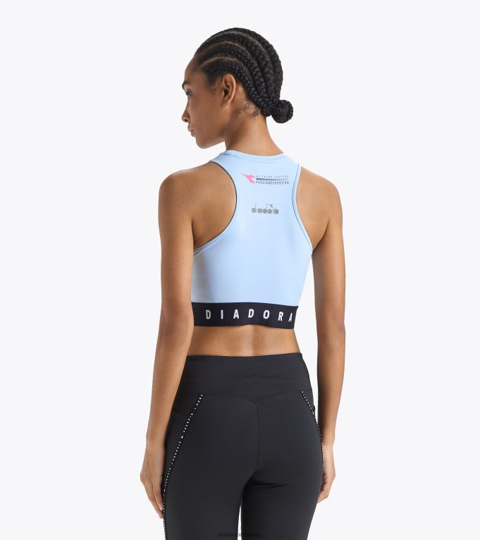 l crop top byť jeden TL0HT685 žiarivá baby modrá ženy Diadora odev