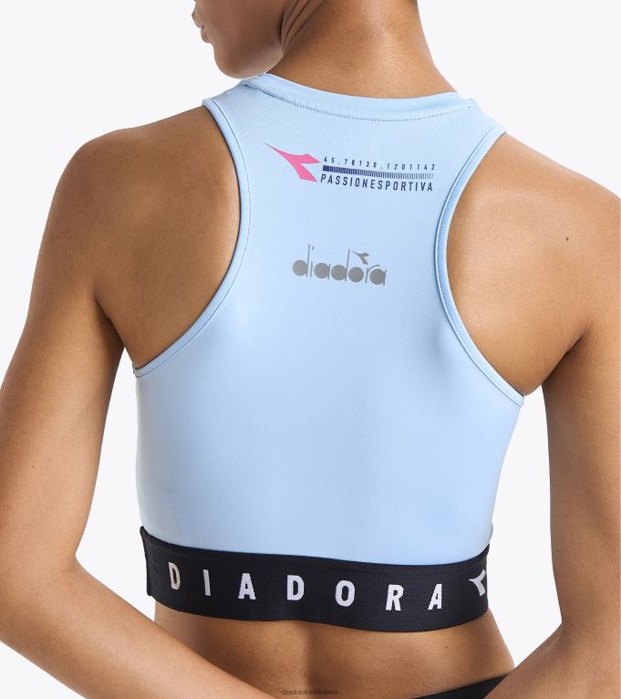 l crop top byť jeden TL0HT685 žiarivá baby modrá ženy Diadora odev