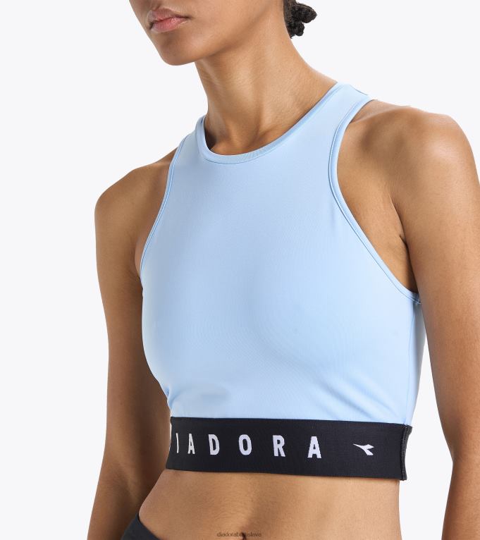 l crop top byť jeden TL0HT685 žiarivá baby modrá ženy Diadora odev