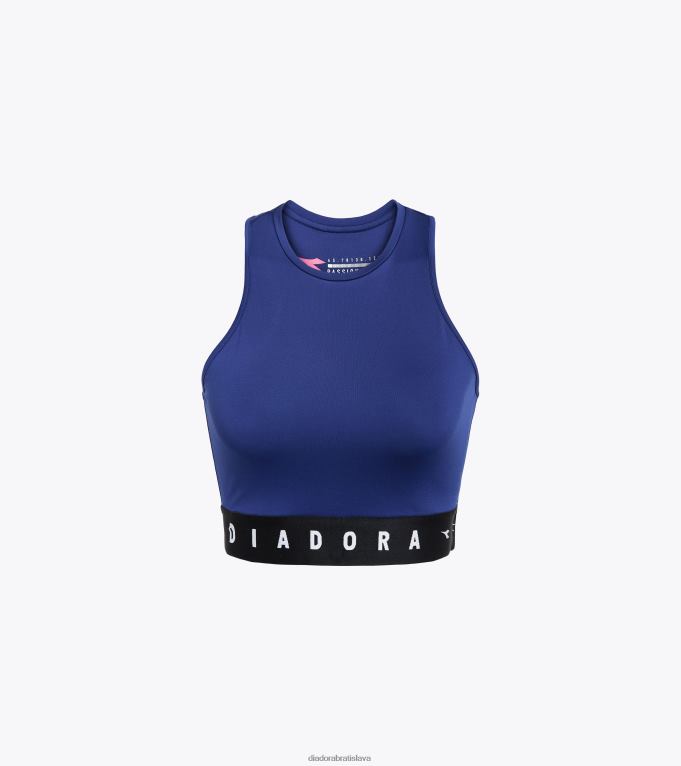 l crop top byť jeden TL0HT686 modrá potlač ženy Diadora odev