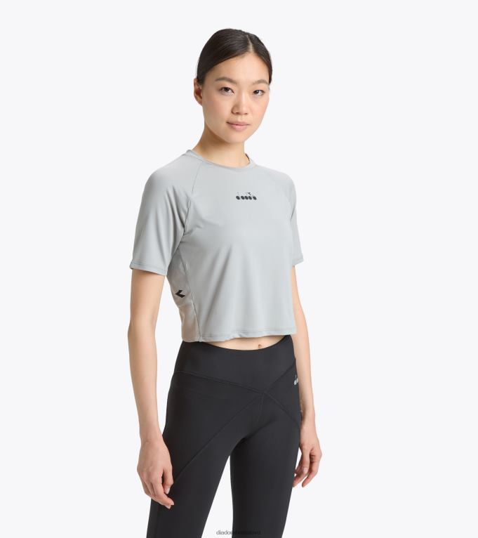 l crop top byť jeden ft TL0HT670 strieborná metalizovaná ženy Diadora odev