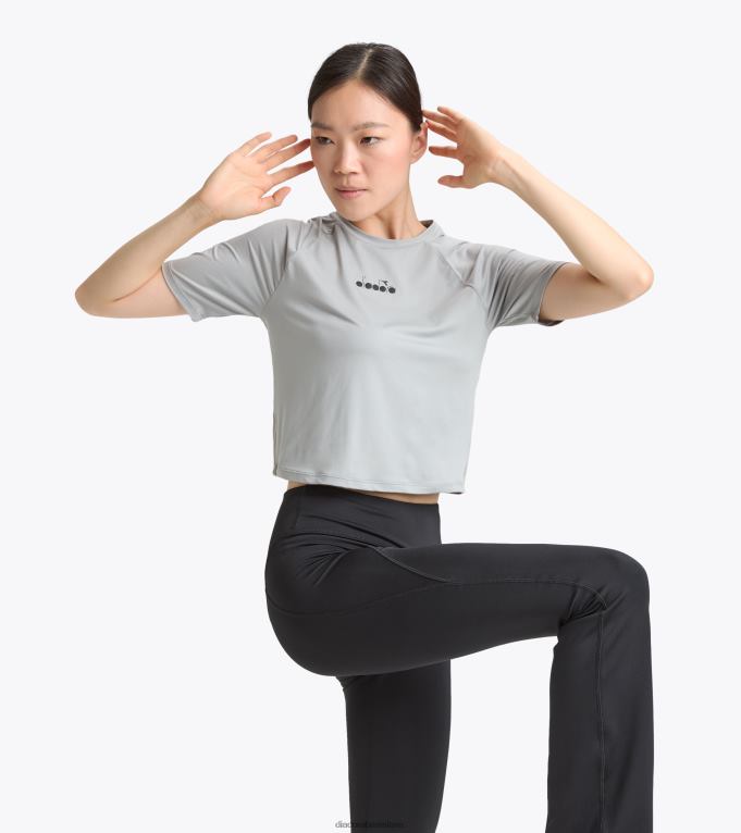 l crop top byť jeden ft TL0HT670 strieborná metalizovaná ženy Diadora odev