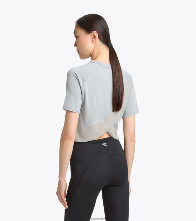 l crop top byť jeden ft TL0HT670 strieborná metalizovaná ženy Diadora odev